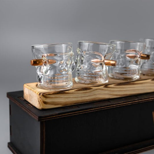 SET VASOS BULLET VERSION CALAVERA